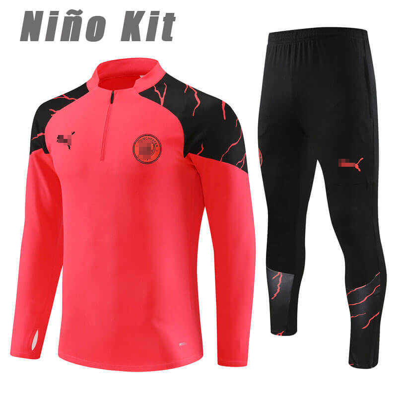 Sudadera Entrenamiento Manchester City 2023/2024 Niño Kit Naranja